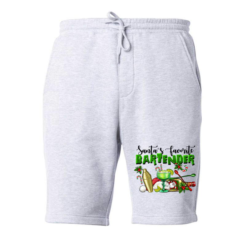 Santa's Favorite Bartender Fleece Short | Artistshot