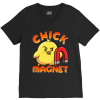 Chick Magnet Funny Halloween Costume Magnetic Little Chicken Long V-neck Tee | Artistshot