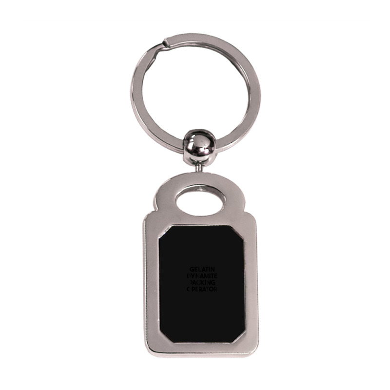 Gelatin Dynamite Packing Operator Silver Rectangle Keychain | Artistshot