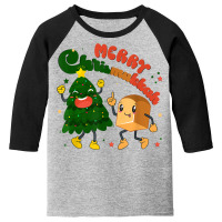 Groovy Merry Chrismukkah Happy Hanukkah Jewish Holiday Youth 3/4 Sleeve | Artistshot