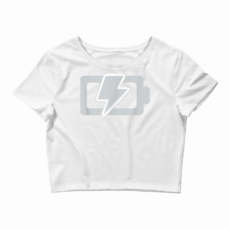 Battery Indicator Charging Gift Idea T Shirt Crop Top by cm-arts | Artistshot