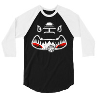 A-10 Thunderbolt Ii Warthog Nose Art Shark Mouth Vulcan 3/4 Sleeve Shirt | Artistshot