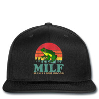 Milf Man I Love Frogs Funny Saying Frog Amphibian Printed Hat | Artistshot