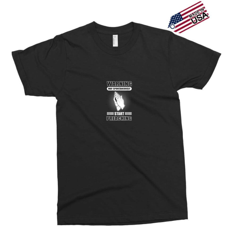 Warning May Spontaneously Start Preaching   Pastor Preacher Exclusive T-shirt by Tees | Artistshot