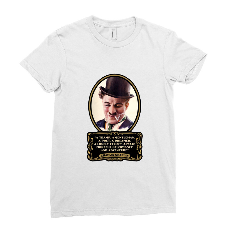 Charlie Chaplin Ladies Fitted T-Shirt by lokiraapa | Artistshot