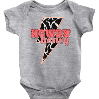 Desert Lightning Bolt Howdy Honey Cow Print Western Cowgirls T Shirt Baby Bodysuit | Artistshot