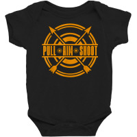 Pull Aim Shoot Bow Shooting Sports Crossbow Hunting Archery Baby Bodysuit | Artistshot