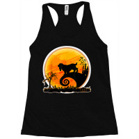 Cocker Spaniel Dog Scary And Moon Funny Halloween Costume Racerback Tank | Artistshot