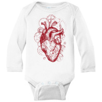 Detailed Heart Beating Like Clockwork Long Sleeve Baby Bodysuit | Artistshot