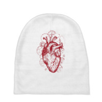 Detailed Heart Beating Like Clockwork Baby Beanies | Artistshot