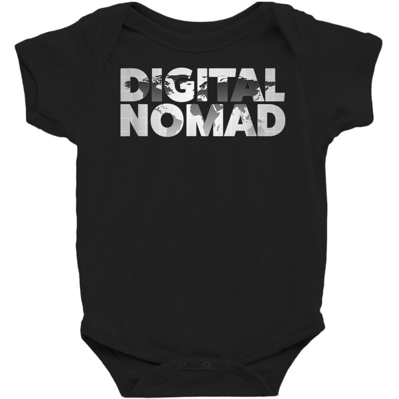 Digital Nomad Location Independence T Shirt Baby Bodysuit by cm-arts | Artistshot