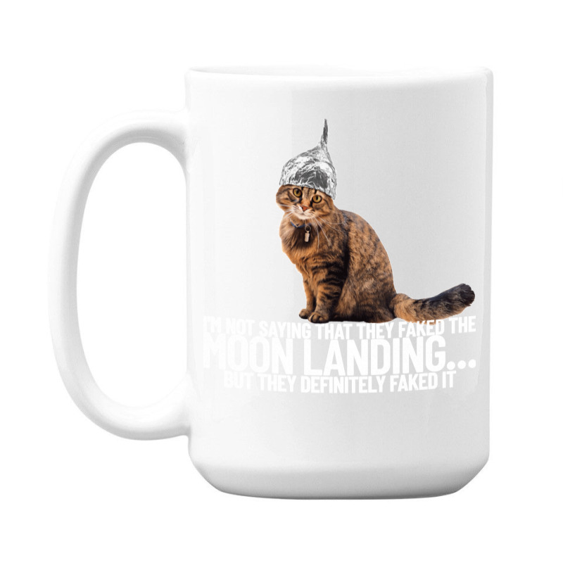 Conspiracy Cat Moon Landing Conspiracy Theory Tin Foil Hat Pullover Ho ...