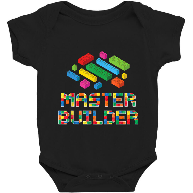 Master Builder Blocks Building Brick Builder Kids Funny Baby Bodysuit | Artistshot