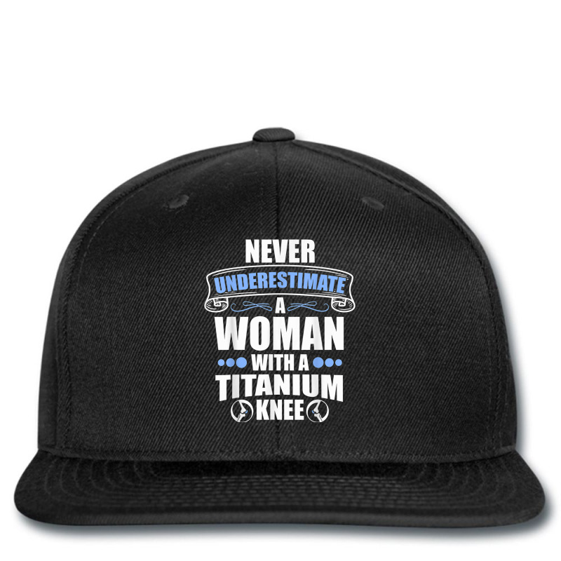 Woman With A Titanium Knee Replacement Knee Surgery New Knee Printed Hat | Artistshot