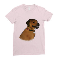 The Big Dog Brown Ladies Fitted T-shirt | Artistshot