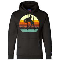 Rodeo Bucking Bronco Horse Retro Style T Shirt Champion Hoodie | Artistshot