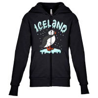 Iceland Puffin Travel Souvenir Cute Gift Sweatshirt Youth Zipper Hoodie | Artistshot