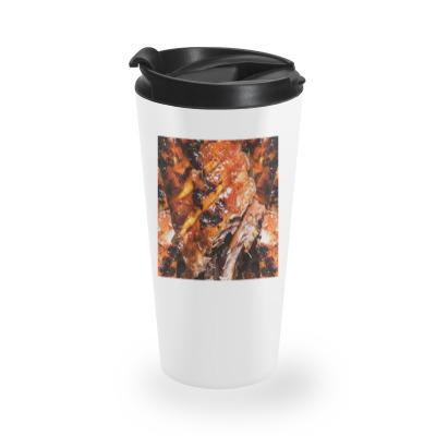 Beef Ribs Pattern,  Beef Ribs Travel Mug Designed By Hlebvasilev