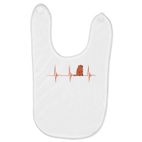 Marmot Rodent Ground Hog Heartbeat Ekg Pulseline T Shirt Baby Bibs | Artistshot