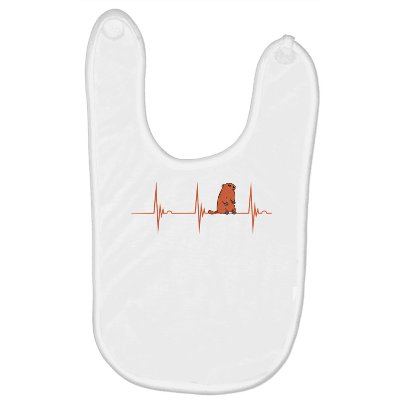 Marmot Rodent Ground Hog Heartbeat Ekg Pulseline T Shirt Baby Bibs by cm-arts | Artistshot