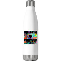 Drippin' In Finesse Colorful Bright Drip Party T Shirt Stainless Steel Water Bottle | Artistshot