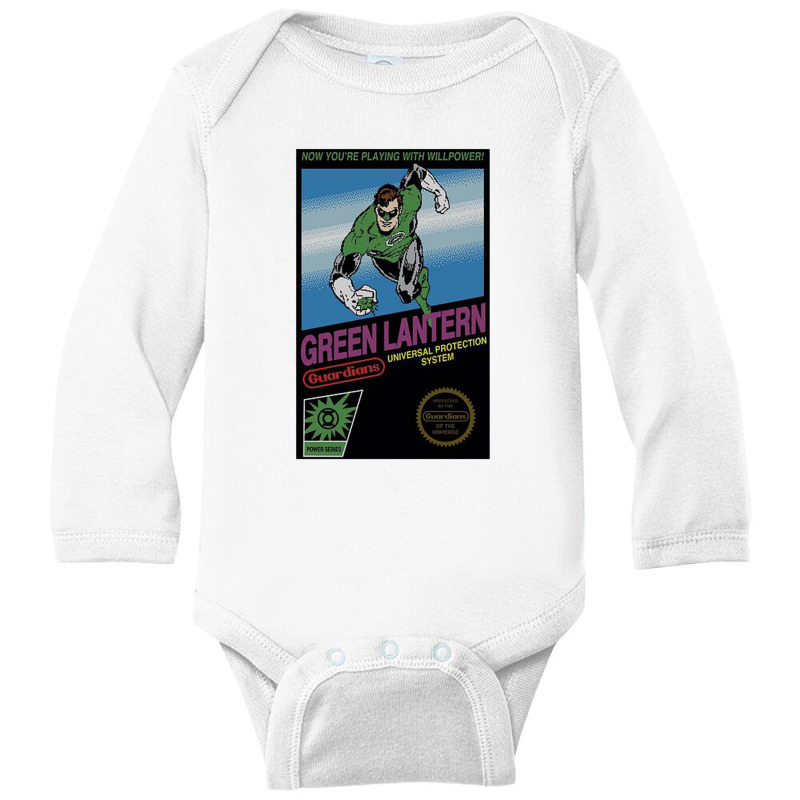 Green Lantern, Box Art, Long Sleeve Baby Bodysuit | Artistshot