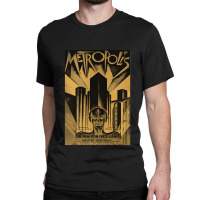 Metropolis Fritz Lang 1926 Vintage Movie Poster B&amp;w Classic Classic T-shirt | Artistshot