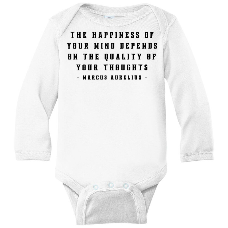 Marcus Aurelius Stoic Philosophy Latin Quote Memento Mori T Shirt Long Sleeve Baby Bodysuit by cm-arts | Artistshot