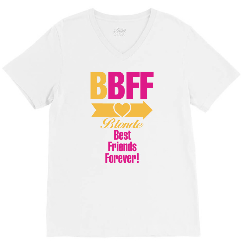 Blonde Best Friend Forever Right Arrow V-neck Tee | Artistshot