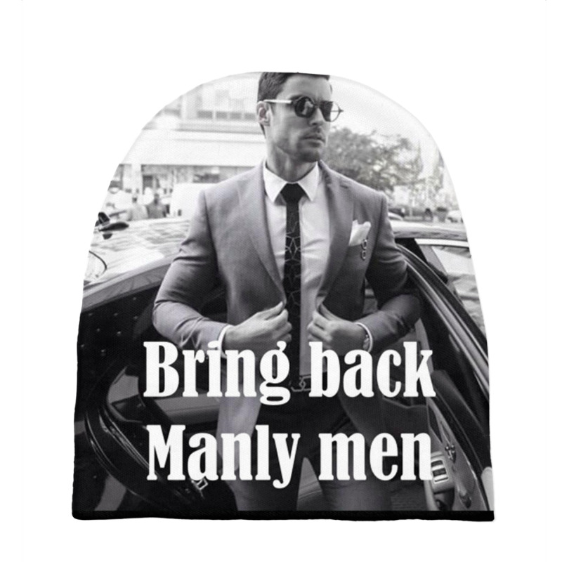 Bring Back Manly Men, Men Quotes Baby Beanies | Artistshot