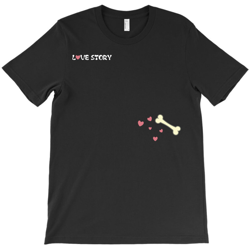 Bone (love Story Dog & Bone Couples Design) T-shirt | Artistshot