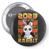 Year Of The Rabbit 2023 Chinese Zodiac Cute Kawaii Bunny Pin-back Button | Artistshot