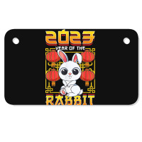 Year Of The Rabbit 2023 Chinese Zodiac Cute Kawaii Bunny Motorcycle License Plate | Artistshot