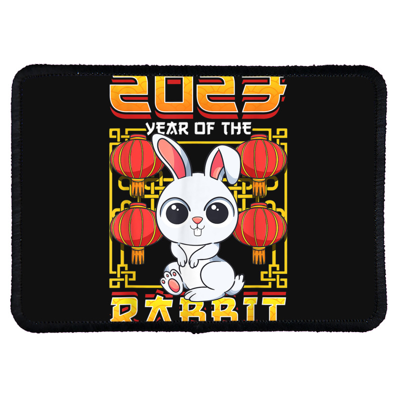 Year Of The Rabbit 2023 Chinese Zodiac Cute Kawaii Bunny Rectangle Patch by Halloween | Artistshot