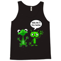 Smilemoretees Funny Martian Alien And Frog Take Me To Leader Raglan Ba Tank Top | Artistshot