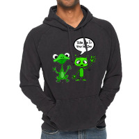 Smilemoretees Funny Martian Alien And Frog Take Me To Leader Raglan Ba Vintage Hoodie | Artistshot