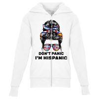 National Hispanic Heritage Month Latin Flags Messy Bun T Shirt Youth Zipper Hoodie | Artistshot