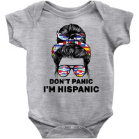 National Hispanic Heritage Month Latin Flags Messy Bun T Shirt Baby Bodysuit | Artistshot