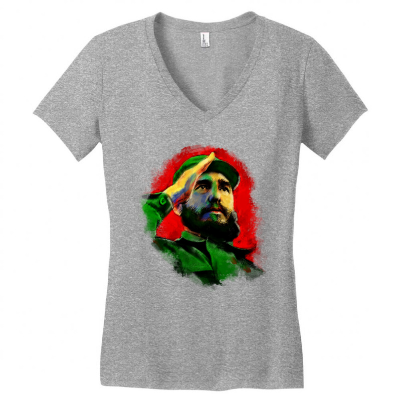 Fidel Castro Pullover Hoodie Women's V-Neck T-Shirt by cm-arts | Artistshot