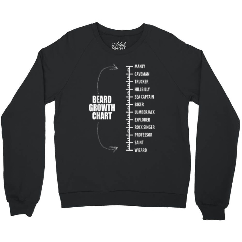 Funny Beard Growth T Length Manly To Wizard Crewneck Sweatshirt | Artistshot