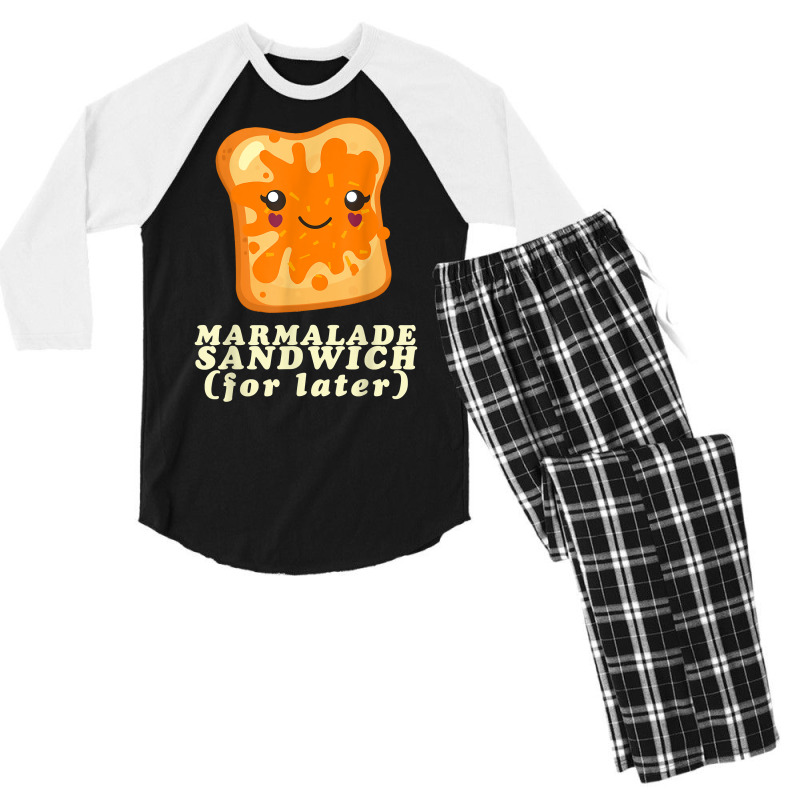 Kawaii Marmalade Sandwich Cute Boys Girls Halloween Costume T Shirt Men's 3/4 Sleeve Pajama Set by cm-arts | Artistshot