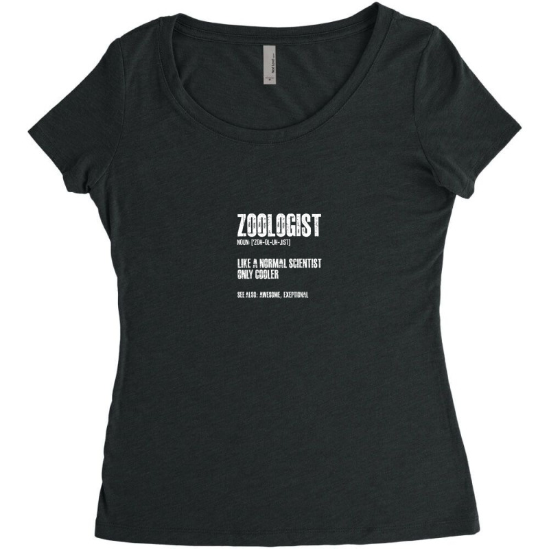 Zoologist Definition Safari Zookeeper Zoology Animal Lover Women's Triblend Scoop T-shirt by Tshirts | Artistshot