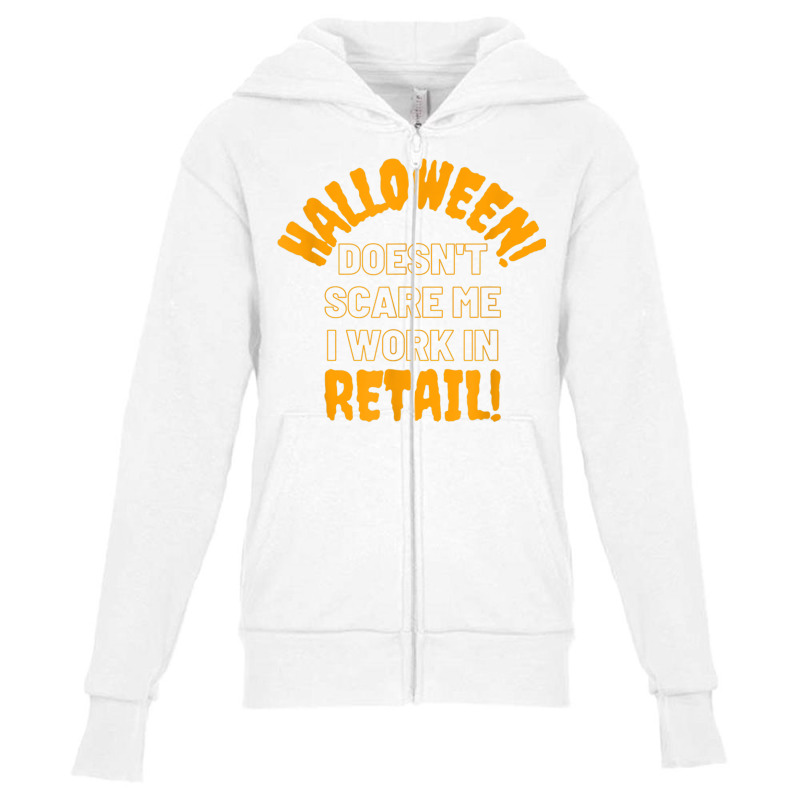 Halloween Retail Funny Work Attire T Shirt Youth Zipper Hoodie by cm-arts | Artistshot