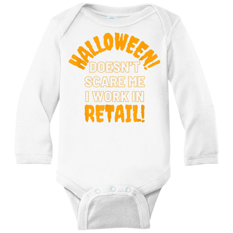 Halloween Retail Funny Work Attire T Shirt Long Sleeve Baby Bodysuit by cm-arts | Artistshot