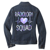 Radiology Squad   Funny Radiography Team X Ray Radiographer T Shirt Ladies Denim Jacket | Artistshot