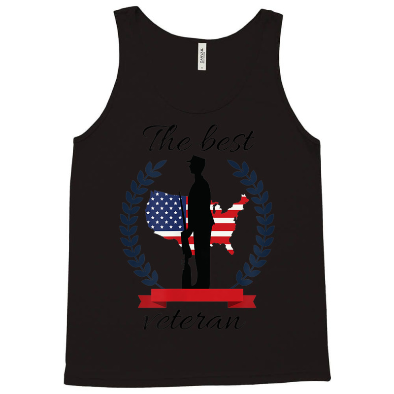 The Best Veteran Patriotic Army American Soldier Us Flag Tank Top | Artistshot