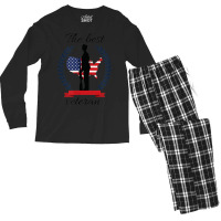 The Best Veteran Patriotic Army American Soldier Us Flag Men's Long Sleeve Pajama Set | Artistshot