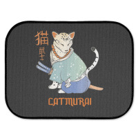 Cat Samurai Catmurai Japanese Warrior Funny Cats With Katana Rear Car Mat | Artistshot