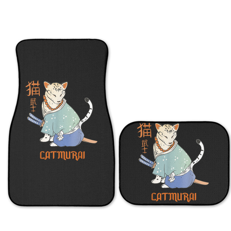 Cat Samurai Catmurai Japanese Warrior Funny Cats With Katana Full Set Car Mats | Artistshot