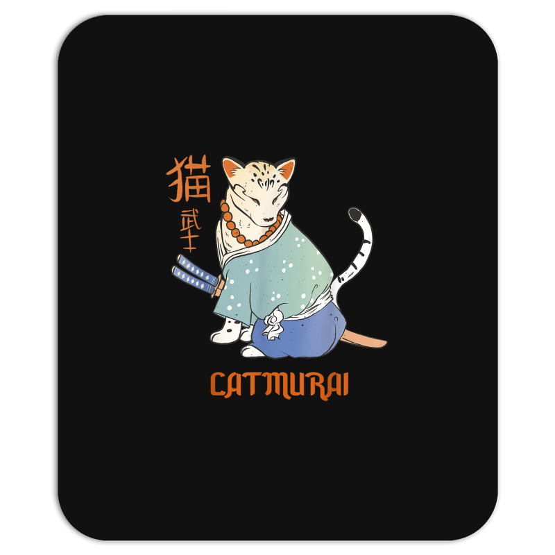 Cat Samurai Catmurai Japanese Warrior Funny Cats With Katana Mousepad | Artistshot